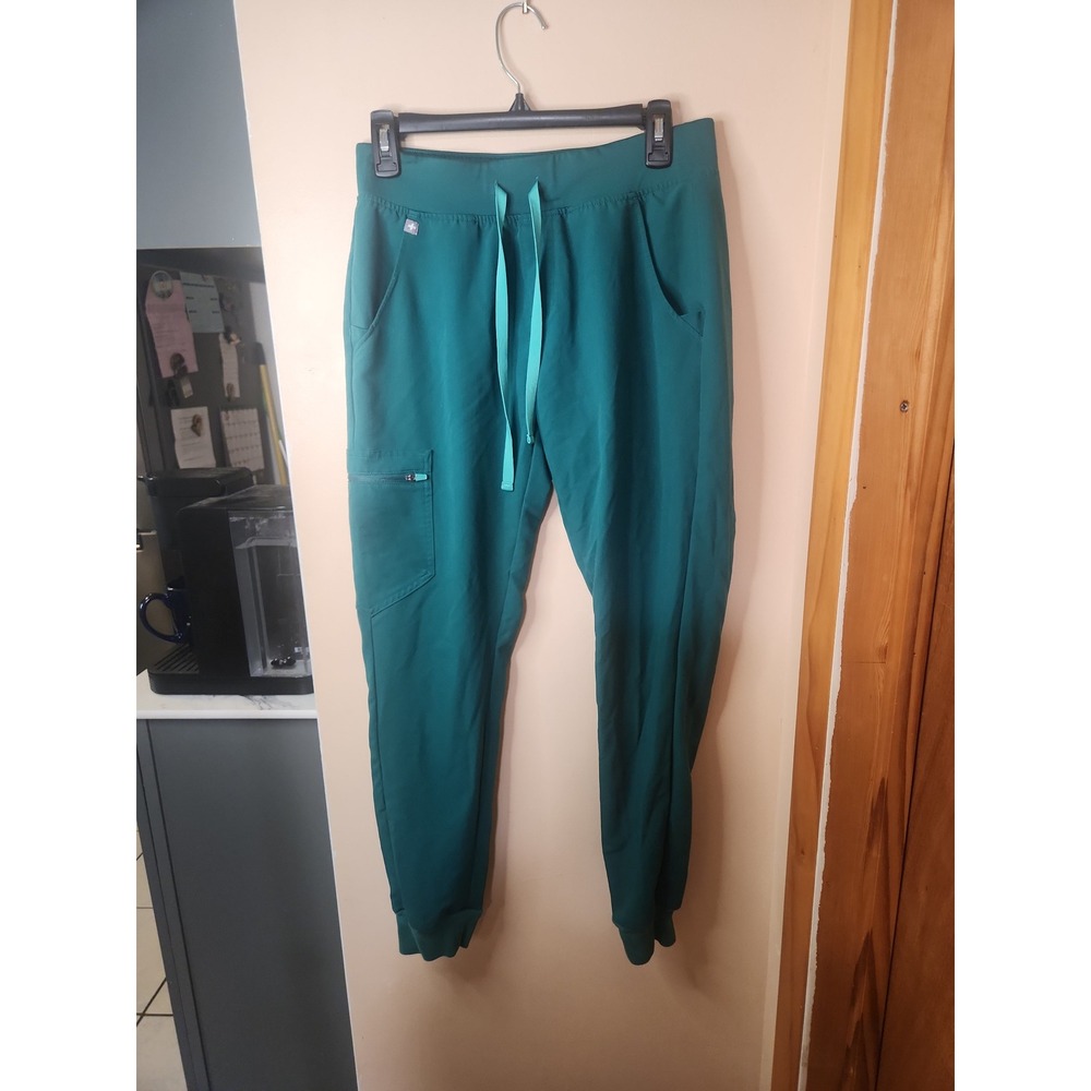 FIGS Scrub Pants Zamorra Jogger Cargo Pockets Green Womens Size small emerald gr
